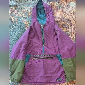 Vintage L.L. Bean Purple and Green Anorak Jacket